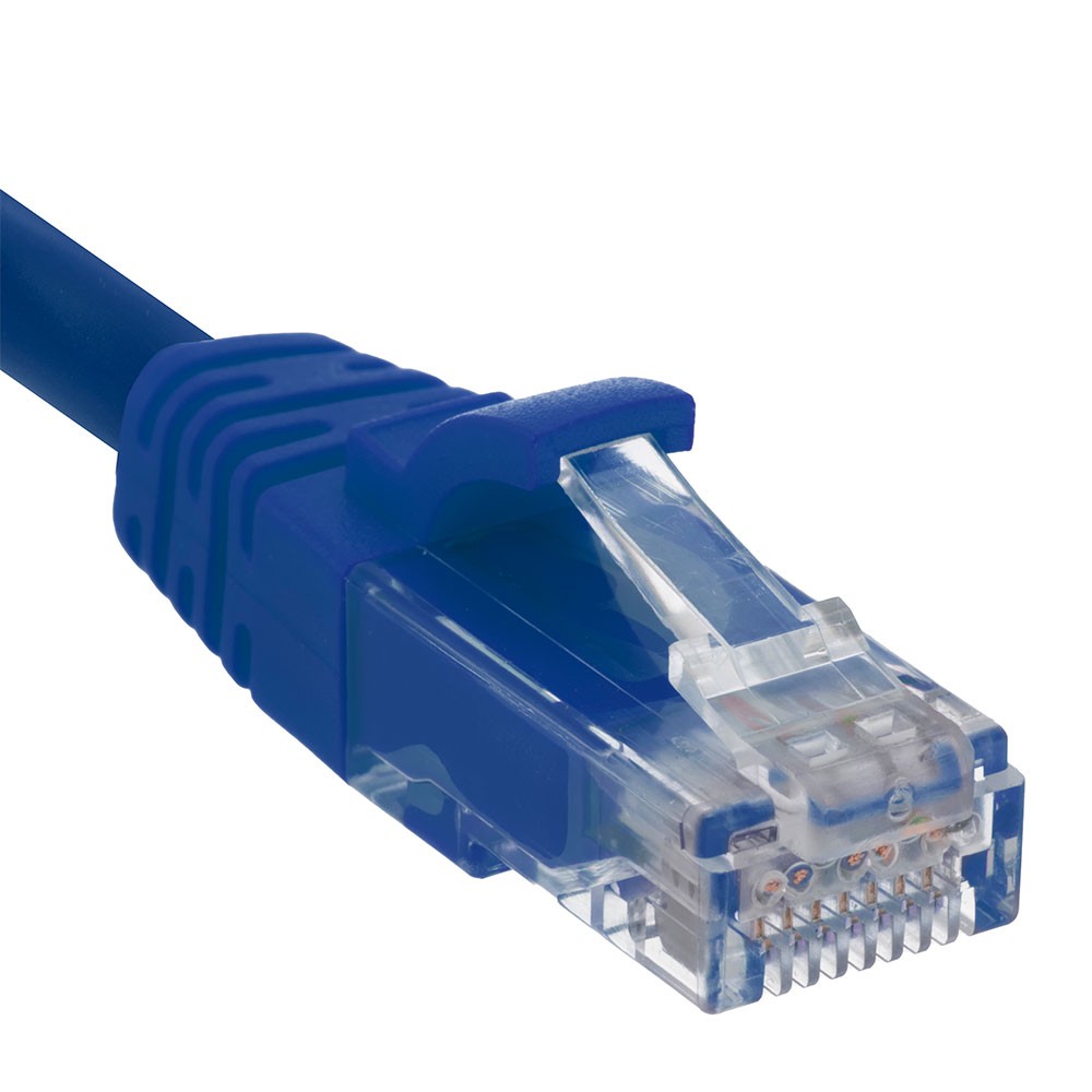 Ethernet Patch Cable CAT6A, UTP, 24AWG, 2 Ft, 10 pack, Blue