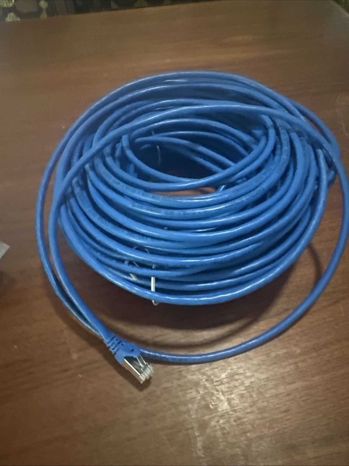 Cat 6a Shielded Ethernet Cable – 200FT Blue SSTP/SFTP Patch Cord 160012-BLU-200