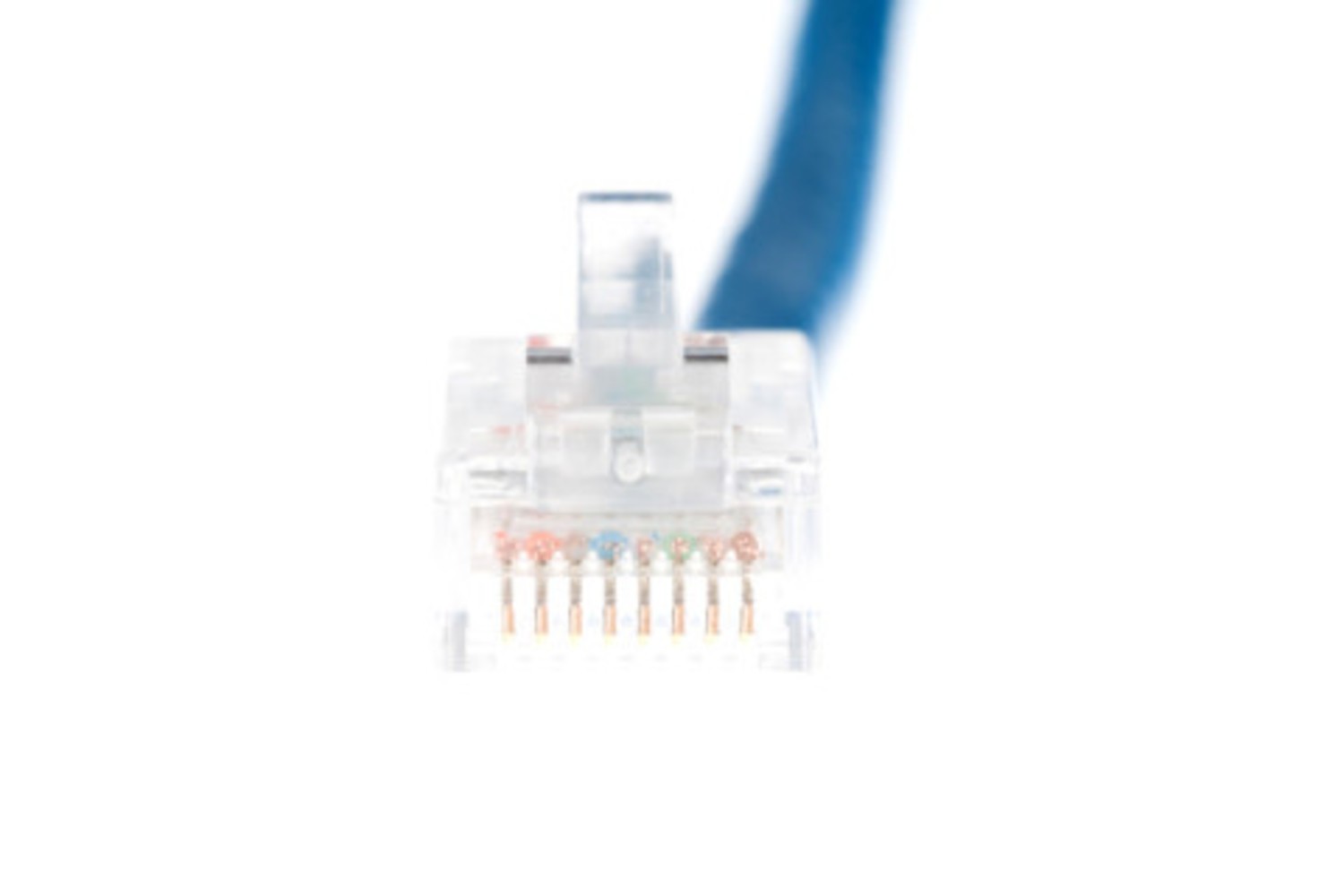 CAT6 Ethernet Patch Cable, Non-Booted, 2 Foot, Blue – Lifetime Warranty
