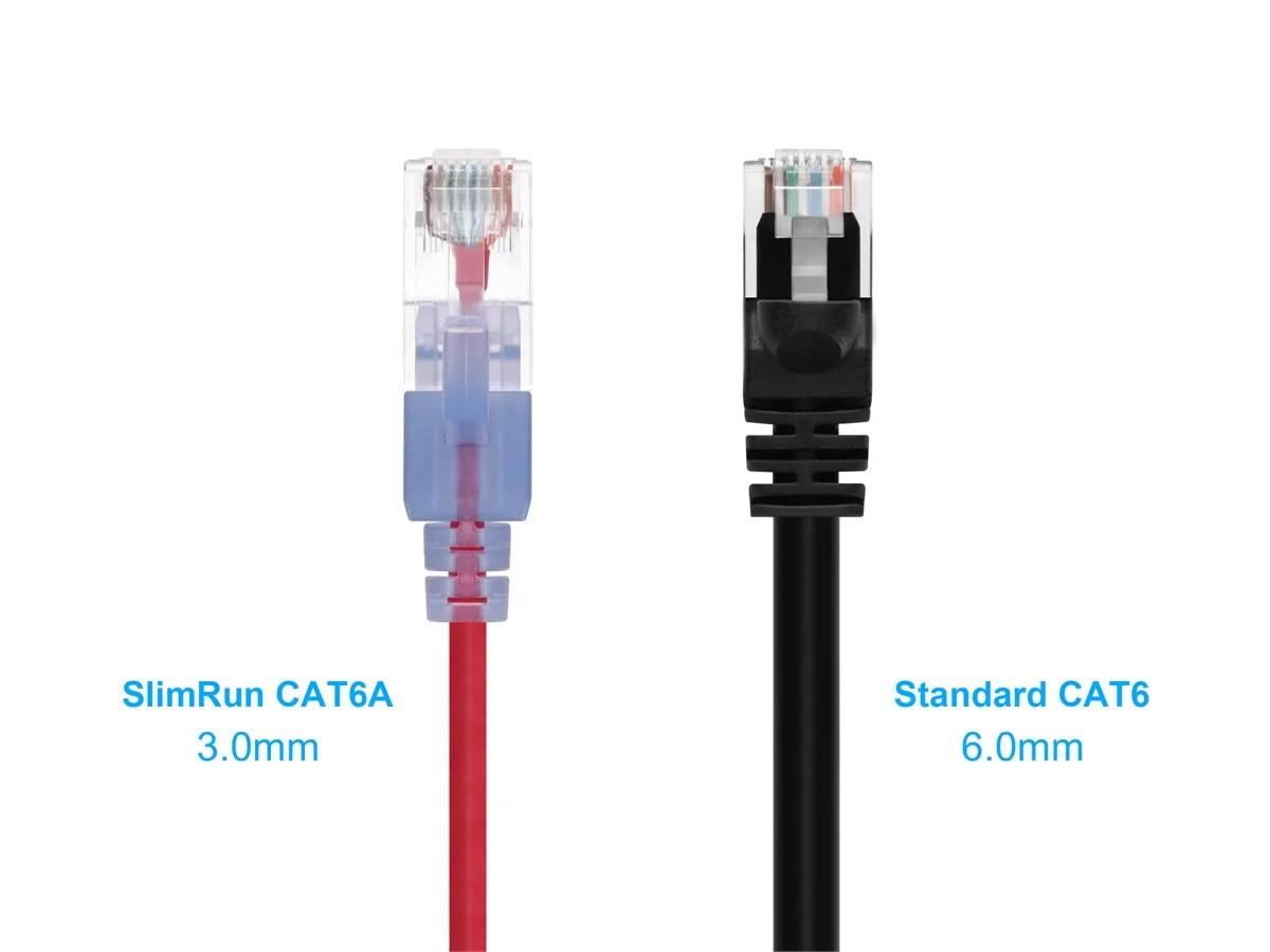 Monoprice Cat6A Ethernet Patch Cable – 3 feet – Red | Snagless RJ45 550Mhz UTP