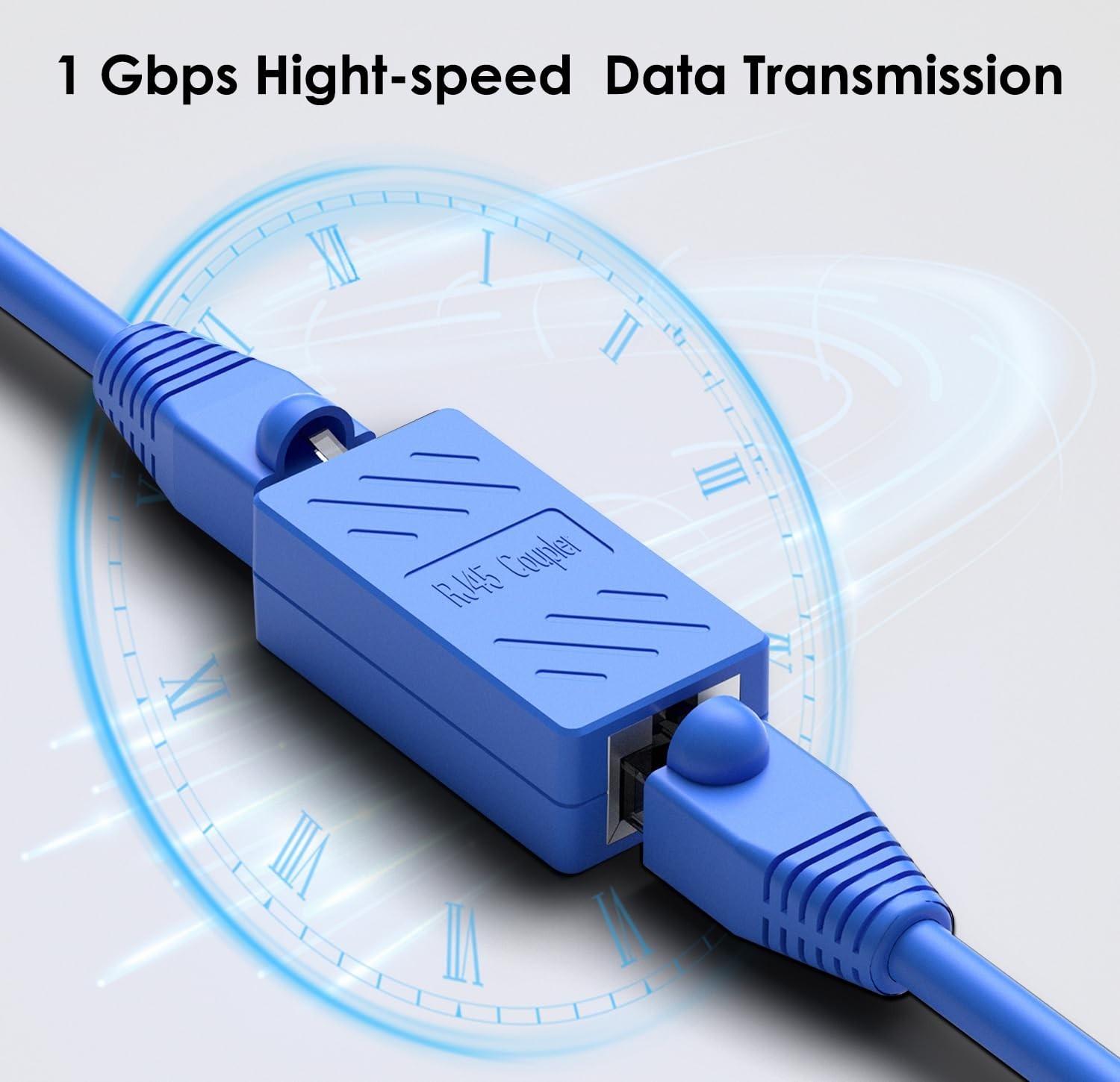 Cat8/Cat7/Cat6 Ethernet Cable Coupler 20-Pack Blue