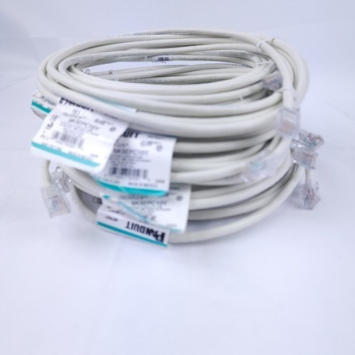 Panduit Netkey NK5EPC10Y Cat5e UTP RJ45 Patch Cable 10ft Off White 10-Pack