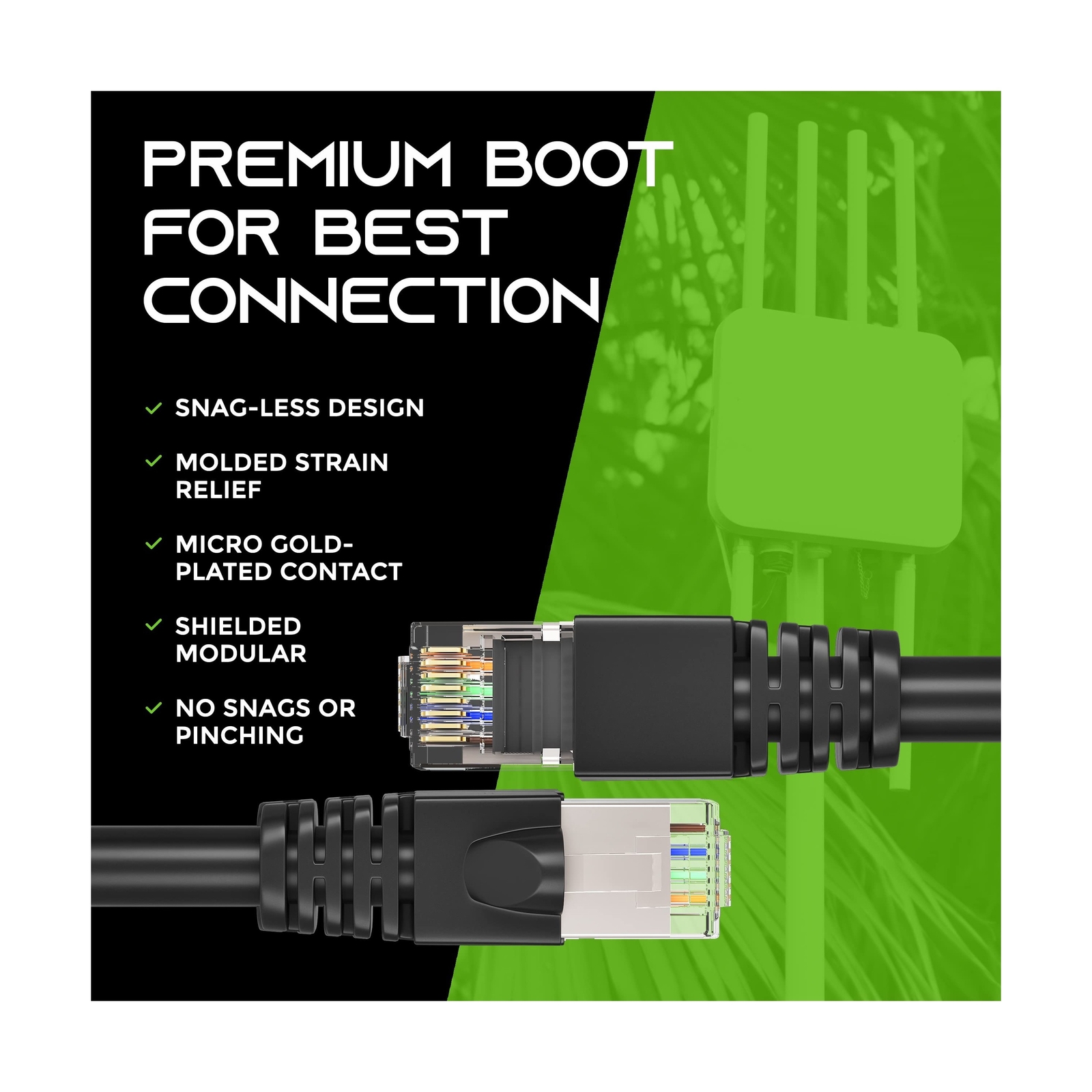 GearIT Cat6 Outdoor Ethernet Cable (50ft) 23AWG Pure Copper, FTP, LLDPE, Wate…