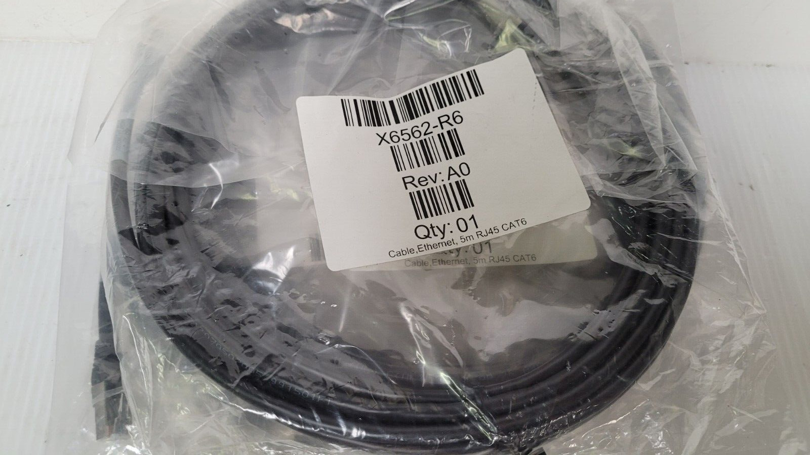 Lot of 5 – 5m 16.4 FT Netapp CAT 6 RJ-45 to RJ-45 Ethernet Cable M/M