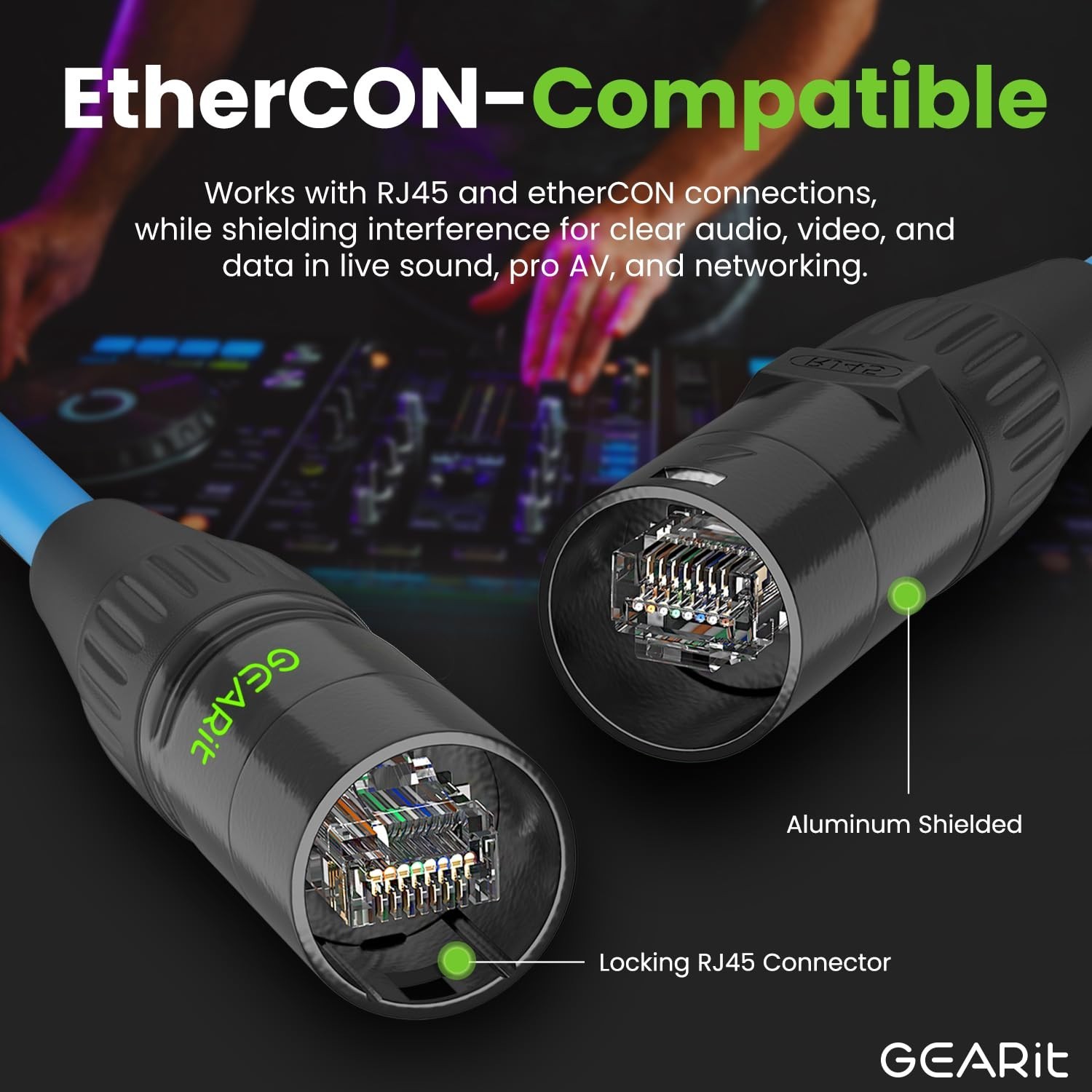 Professional Audio Ethernet Cable – 20ft Shielded RJ45