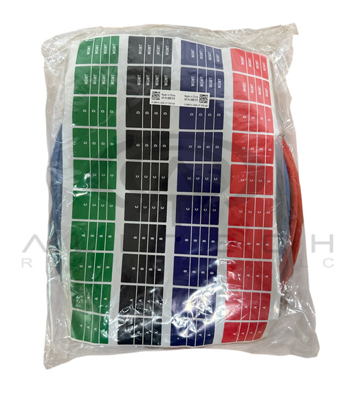 Cat6 26AWG 8ft Shielded (S/FTP) PVC CM Ethernet Patch Cable 4-BLUE 1-RED NEW!