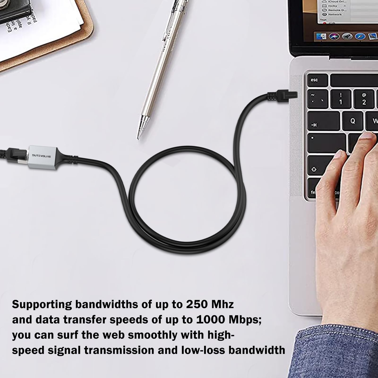 Cat 6 Ethernet Extension Cable 10 Feet Male to Female RJ45 Extender Cord