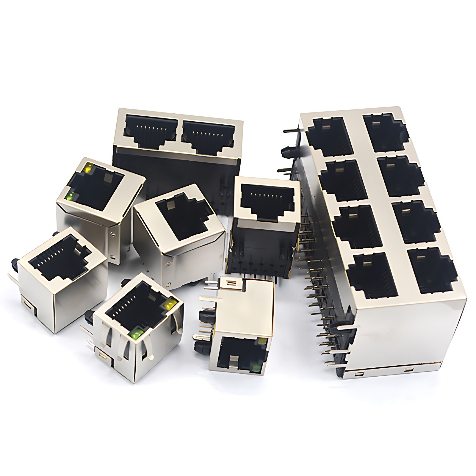 RJ45/49 Ethernet Network 8 Ports Joiner Adapter Coupler Female Socket Connector