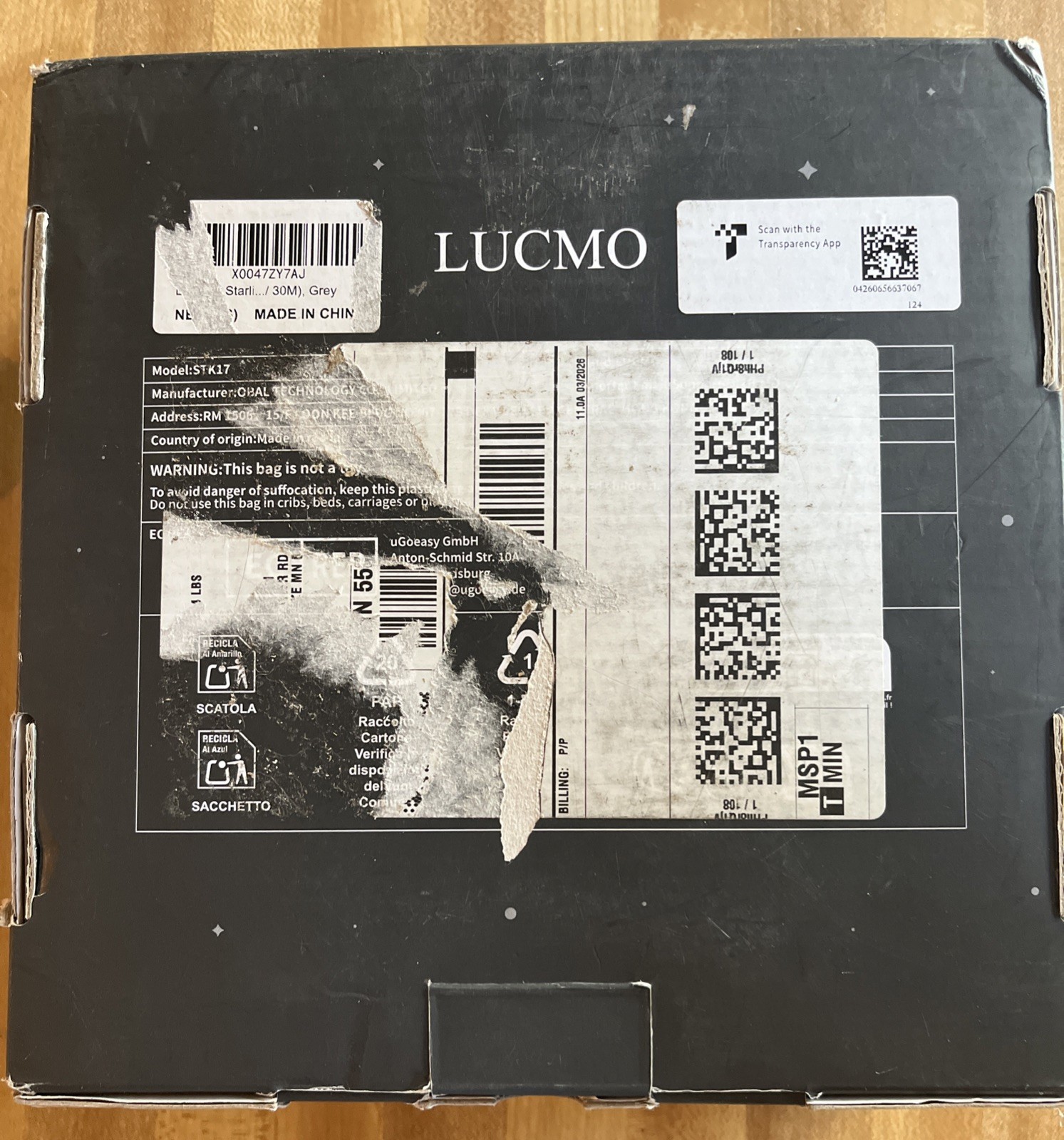 LUCMO 150ft Starlink Cable Gray ST To ST Round Cable MPN STK17 Outdoor Ready Box