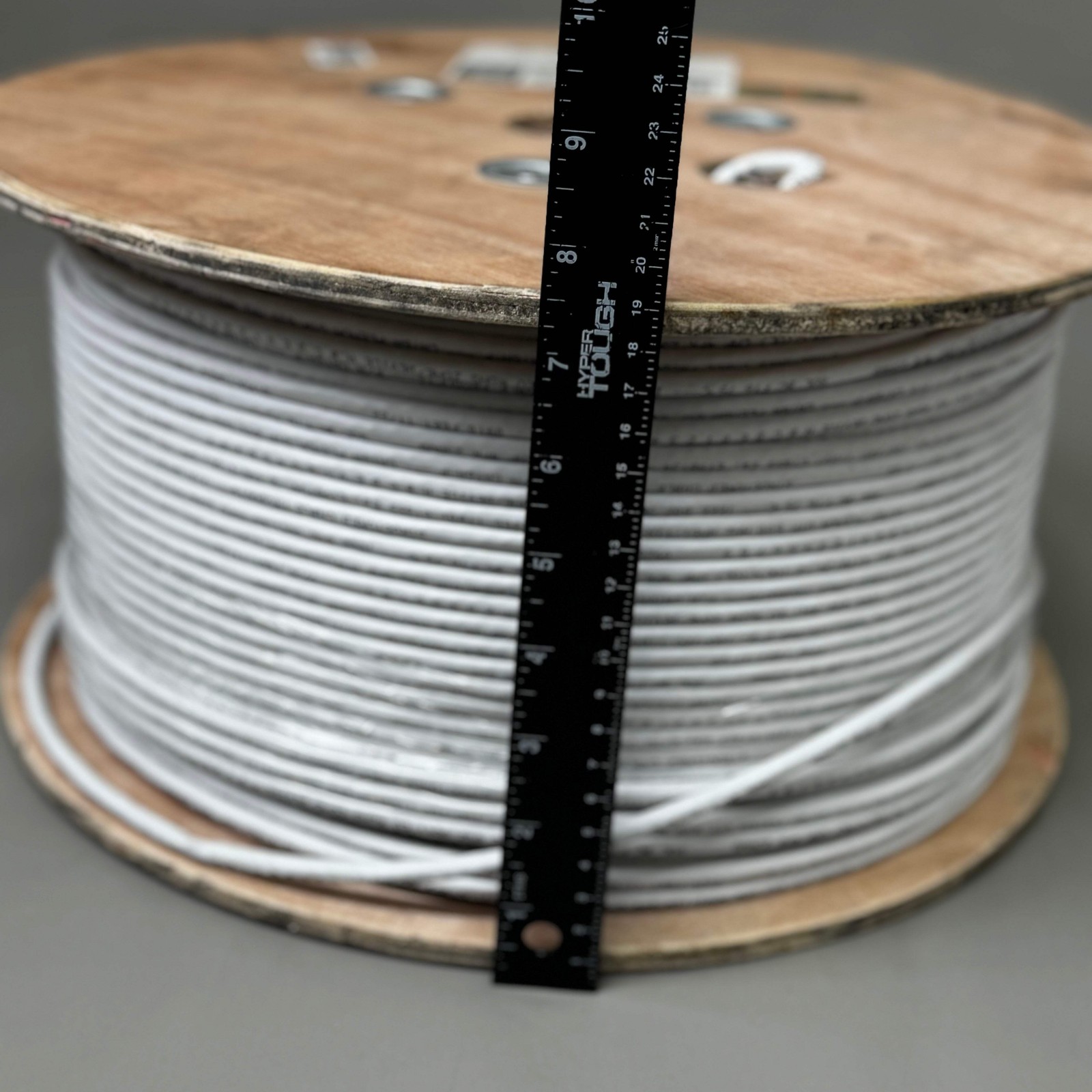 SCP CAT6A Plenum Enhanced 600 MHz 23 AWG Packaging Spool 1000ft White CAT6A-P-WT