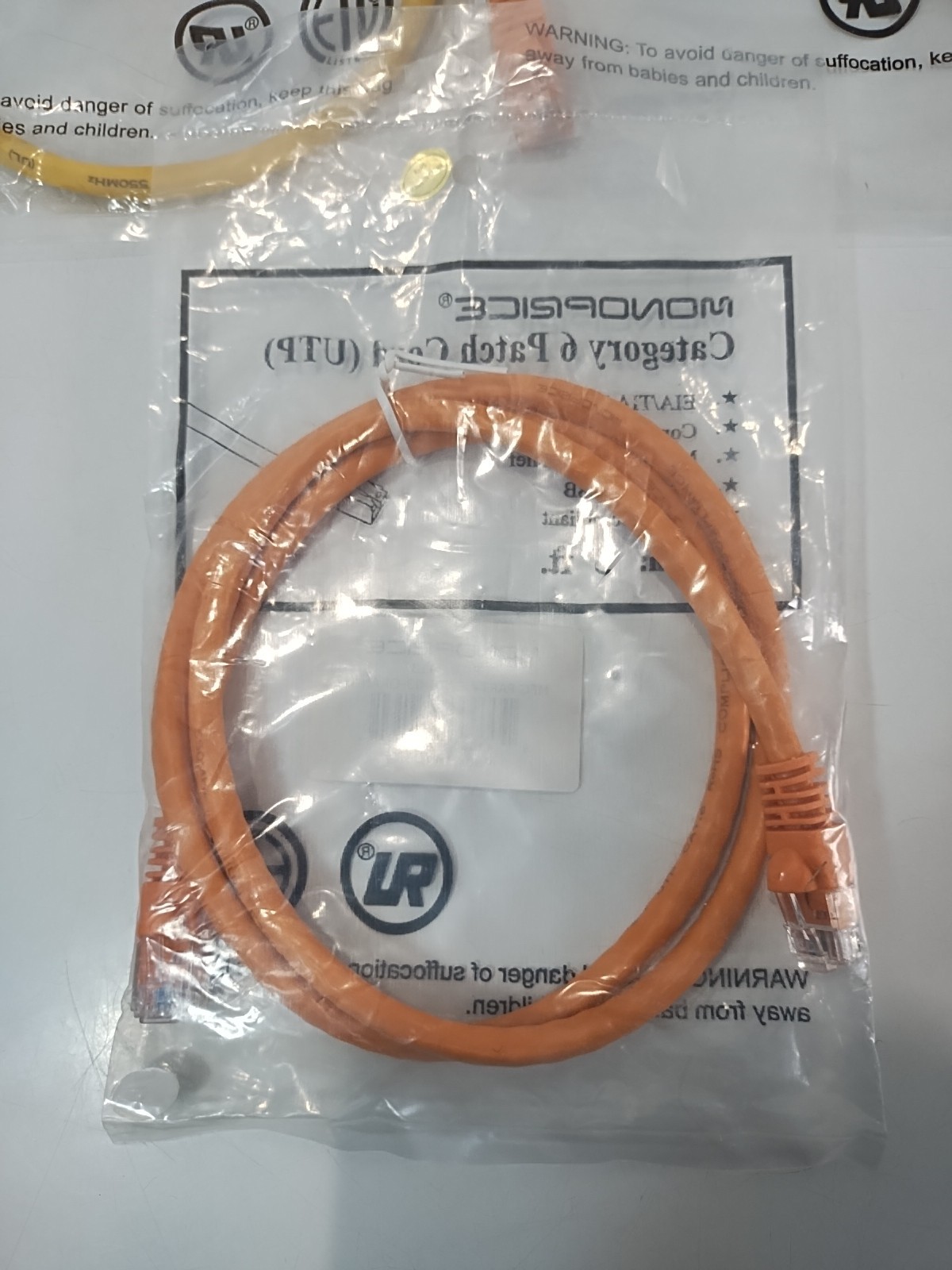 9x NEW Monoprice Category 6 CAT Patch Cords UTP EIA/TIA TSB-40A ETL 1ft 2ft 3ft
