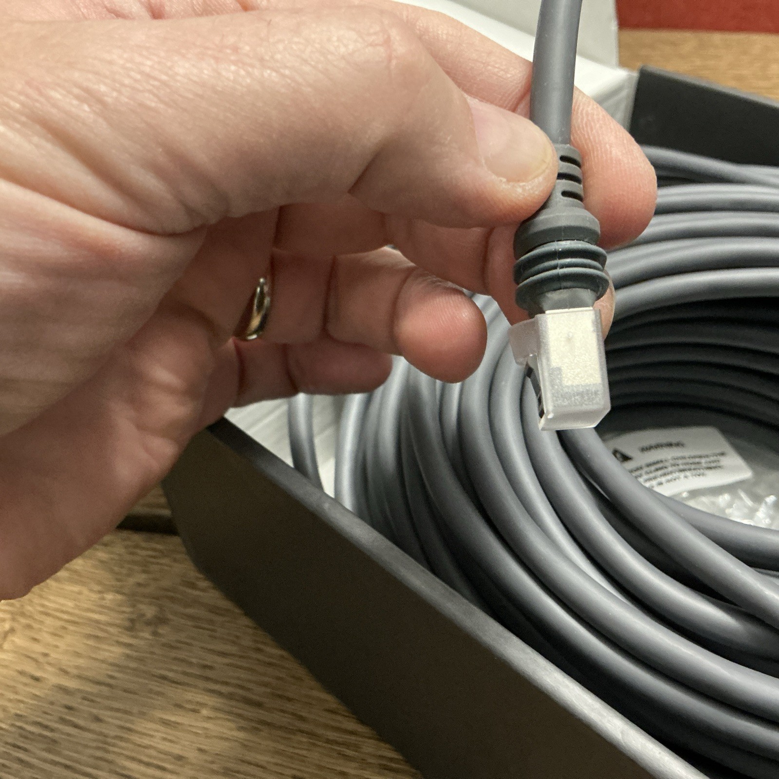 LUCMO 150ft Starlink Cable Gray ST To ST Round Cable MPN STK17 Outdoor Ready