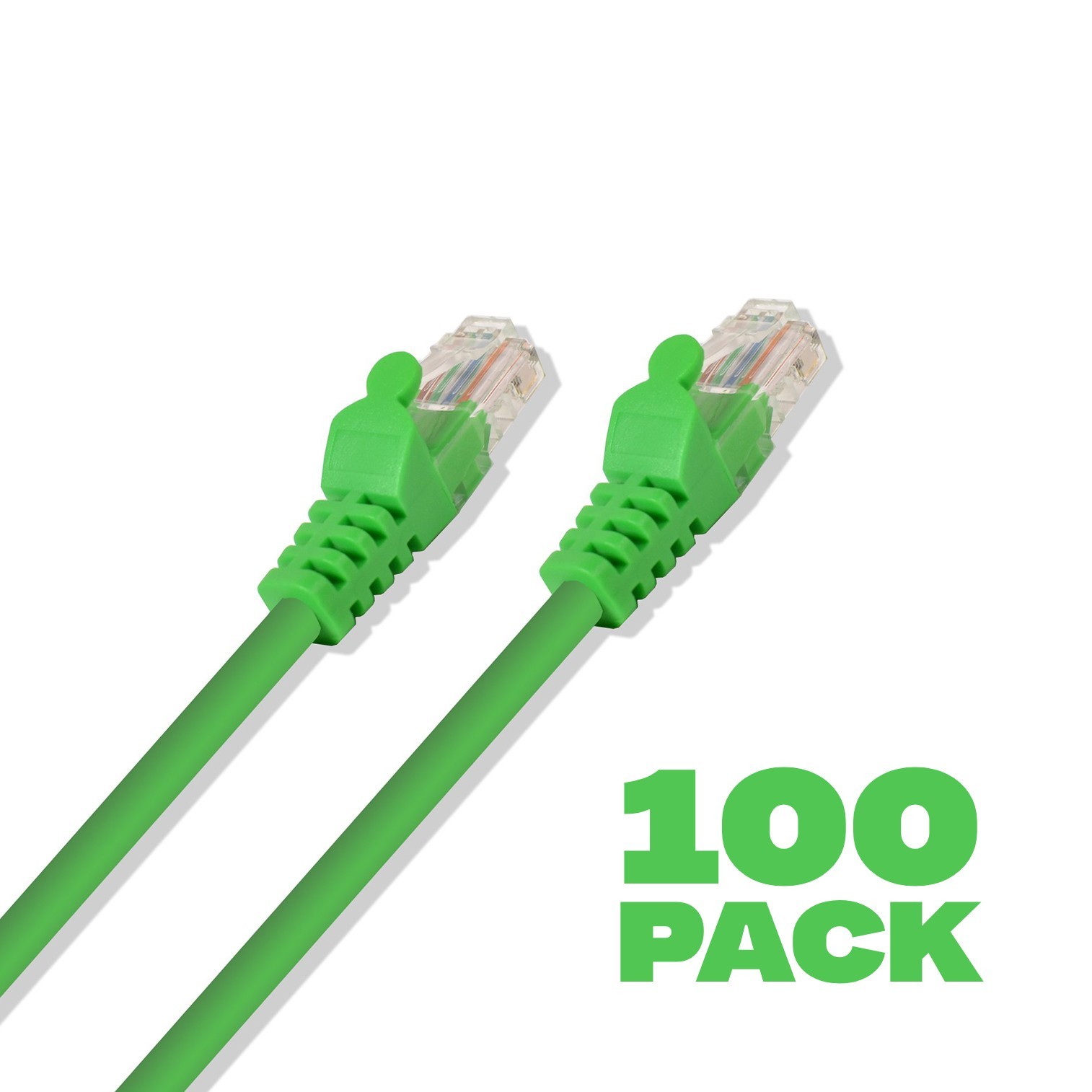 100 Pack – 1ft Cat5e Cable Ethernet LAN Network RJ45 Patch Cord Internet Green