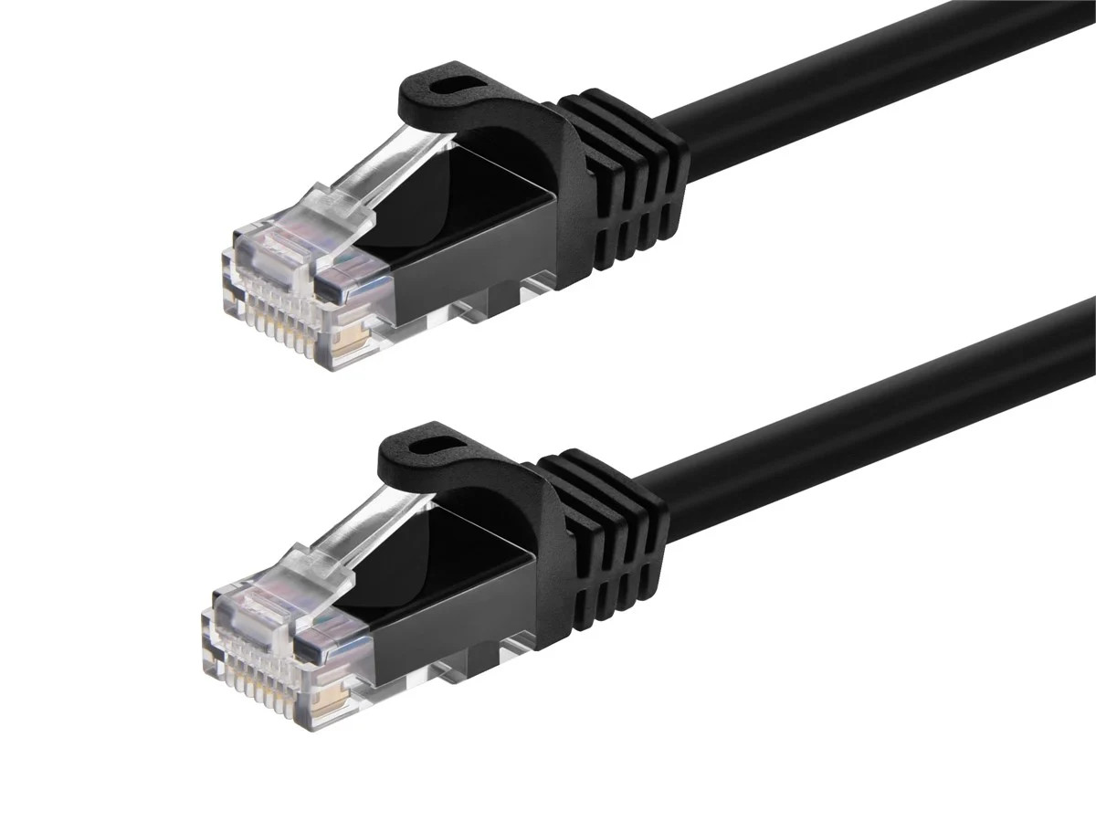 Flexboot Cat6 Ethernet Patch Cable Network RJ45 Stranded UTP 24AWG 2ft Black
