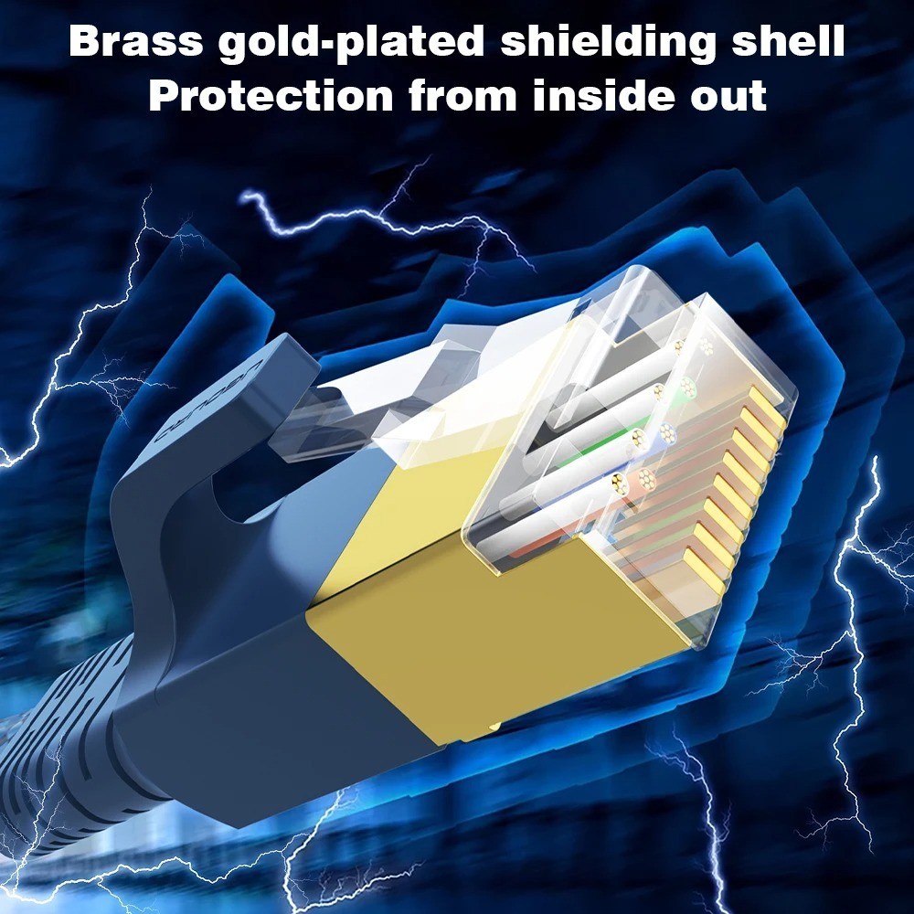 Cat 8 Ethernet RJ45 Cable Super Speed 40Gbps Patch LAN Network Gold Plated Lot