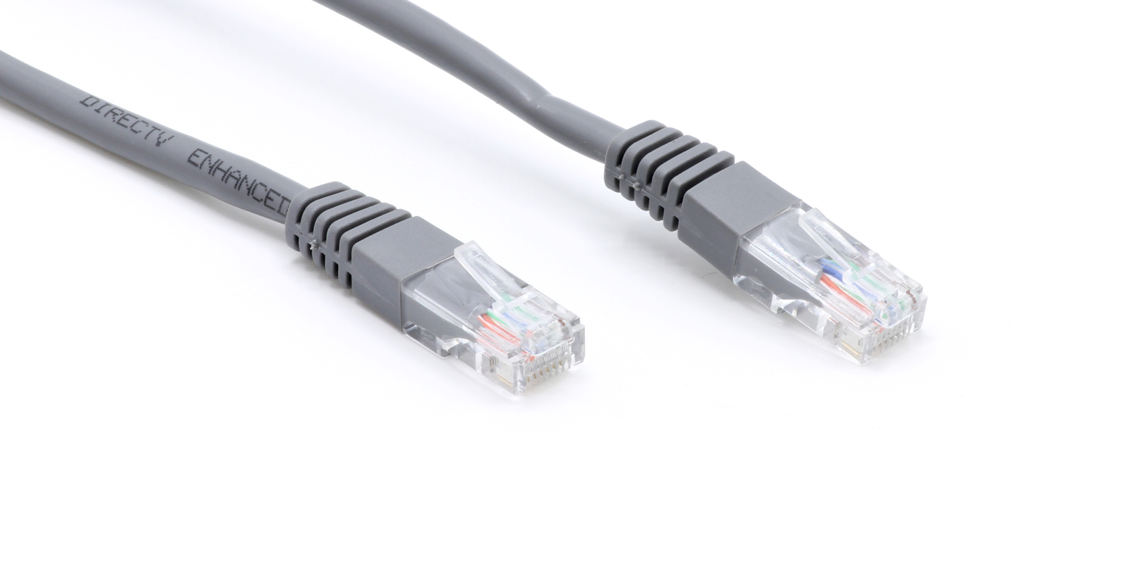 7 Foot Grey – Ethernet Network Cable – Cat5e Patch Cord – 7 Ft – LAN – Gray