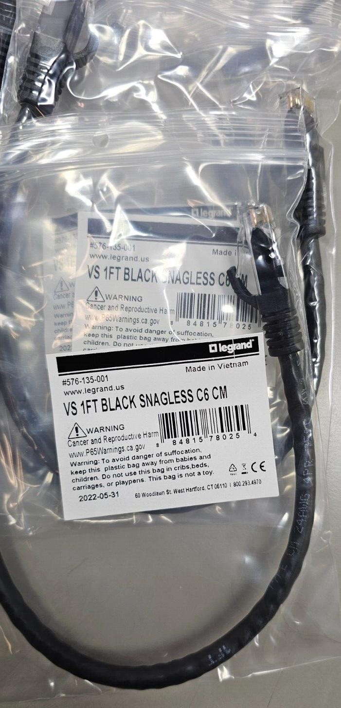 Server Room Cat6 Patch Kit Cable Bundle 1ft 3ft 7ft 10ft, 40 Cables, Booted, New