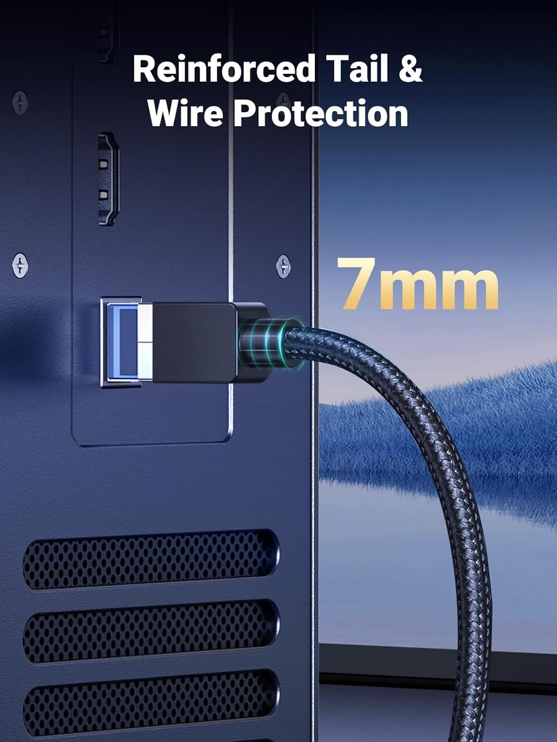 UGREEN Cat 8 Ethernet Cable Braided High Speed 40Gbps 2000Mhz, 1.5 Ft to 15 Ft
