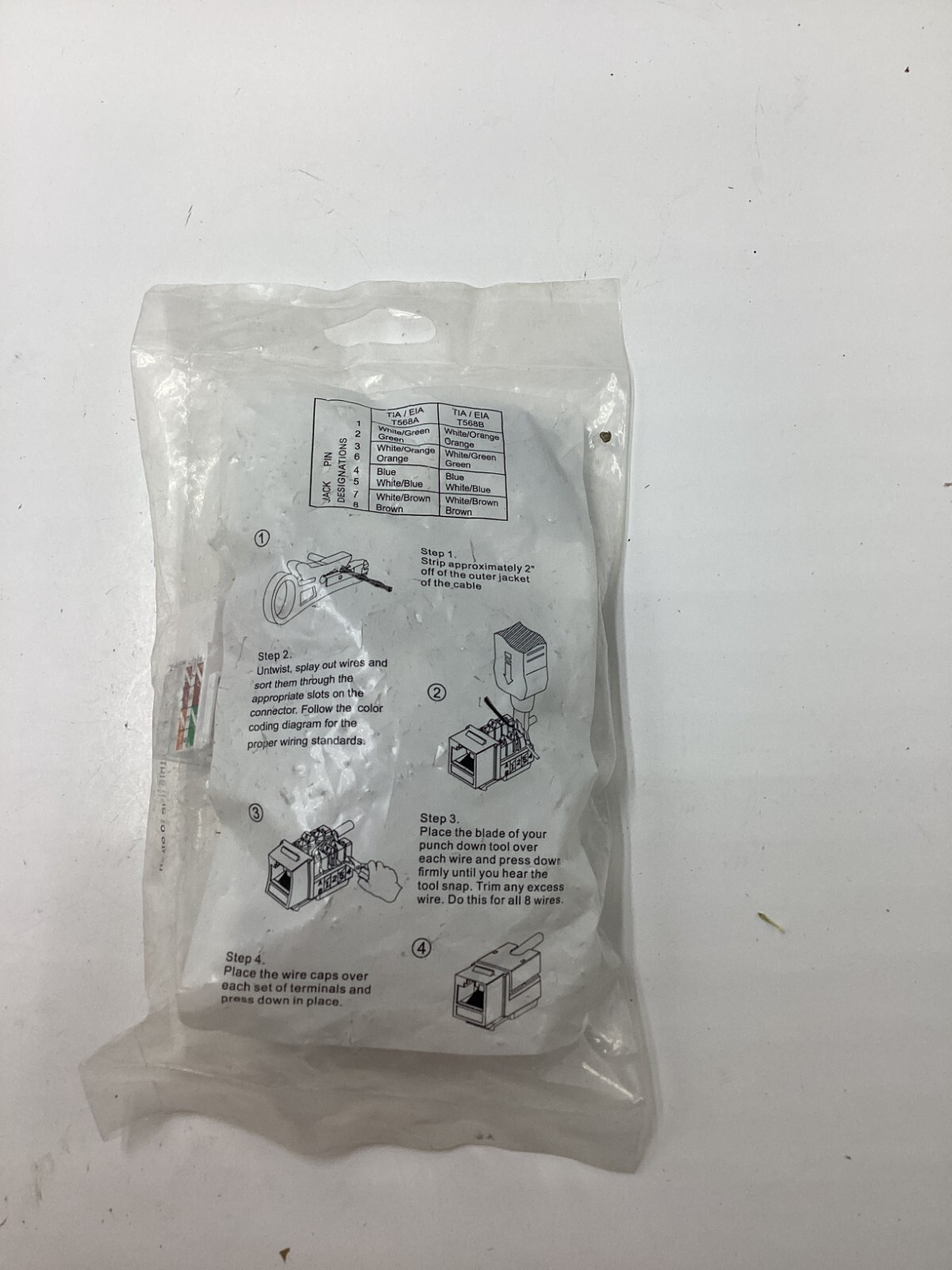 (1 pack of 10) WBox Technologies White Cat 6 Keystone Jack Vertical 0E-C6KEYWH10