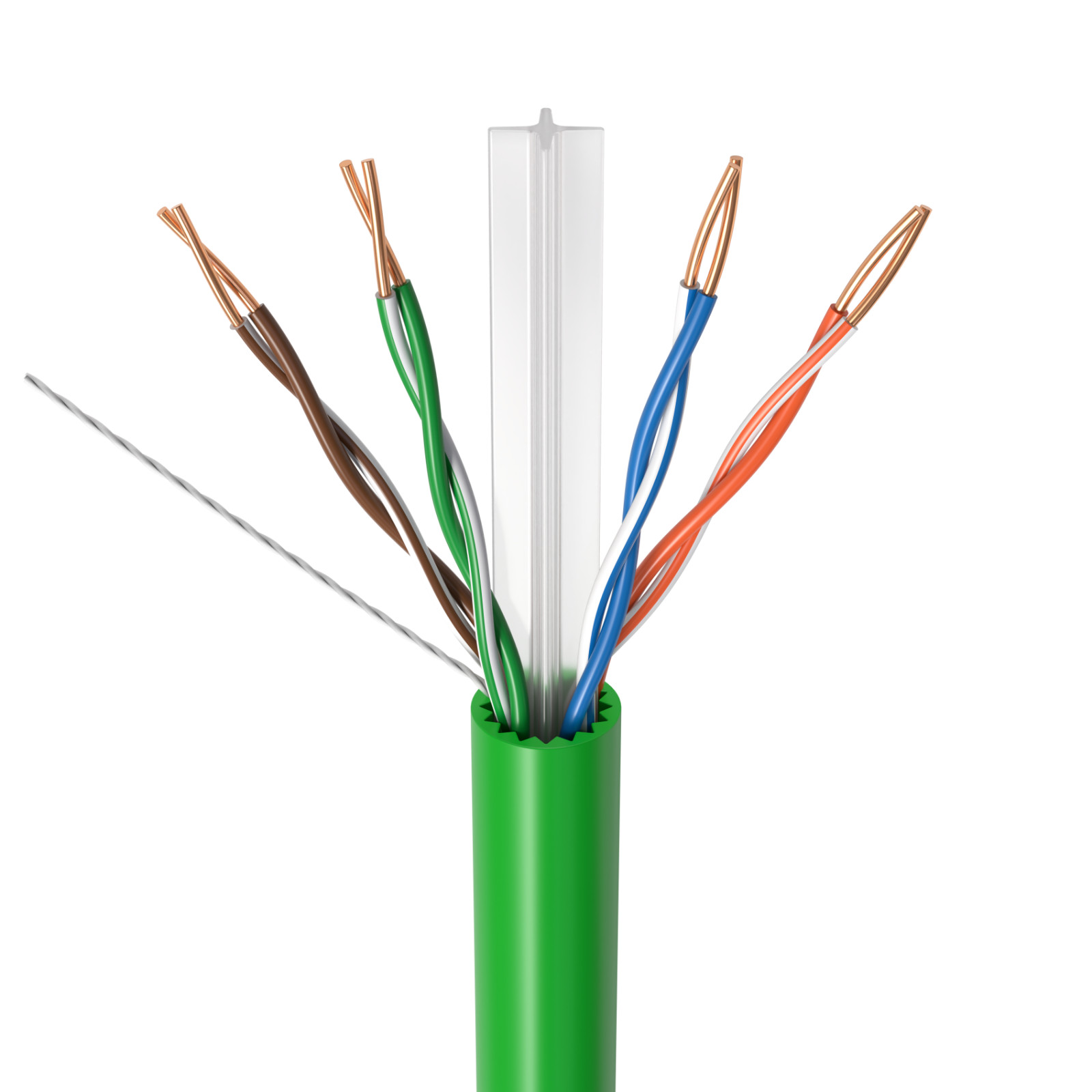 1000ft CAT6A Ethernet Cable Solid Bare Copper 23AWG 10G High-Speed Network Wire