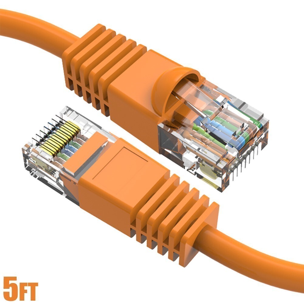 5FT Cat6 RJ45 Ethernet LAN Network UTP Patch Cable Snagless Boot Copper Orange