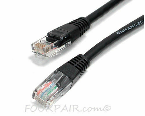 15ft CAT5e Ethernet Network LAN Router Patch Cable Cord Wire 350 MHz RJ45 Black