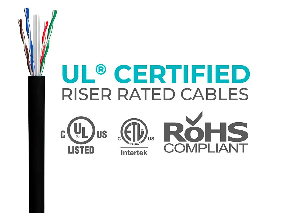 Monoprice Cat6 Ethernet Bulk Cable – 500 Feet – Black, Solid, 550MHz, UTP, 23AWG