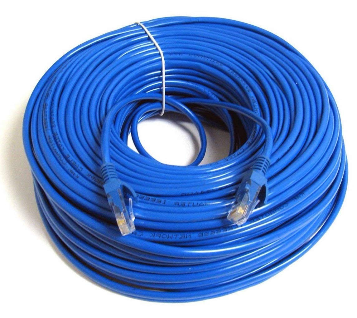 New 300Ft Blue RJ45 CAT6 Ethernet LAN Network Internet Computer Solid W