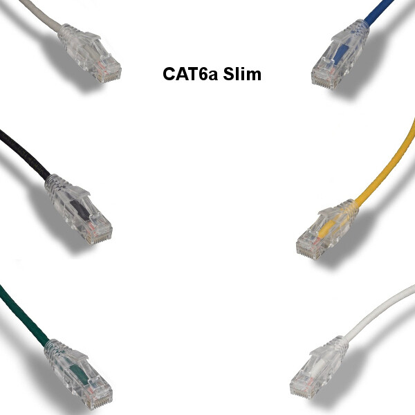 1′-25′ Ultra Slim CAT6a UTP Patch Cable 10G 600MHz Ethernet RJ45 Network ETL UL