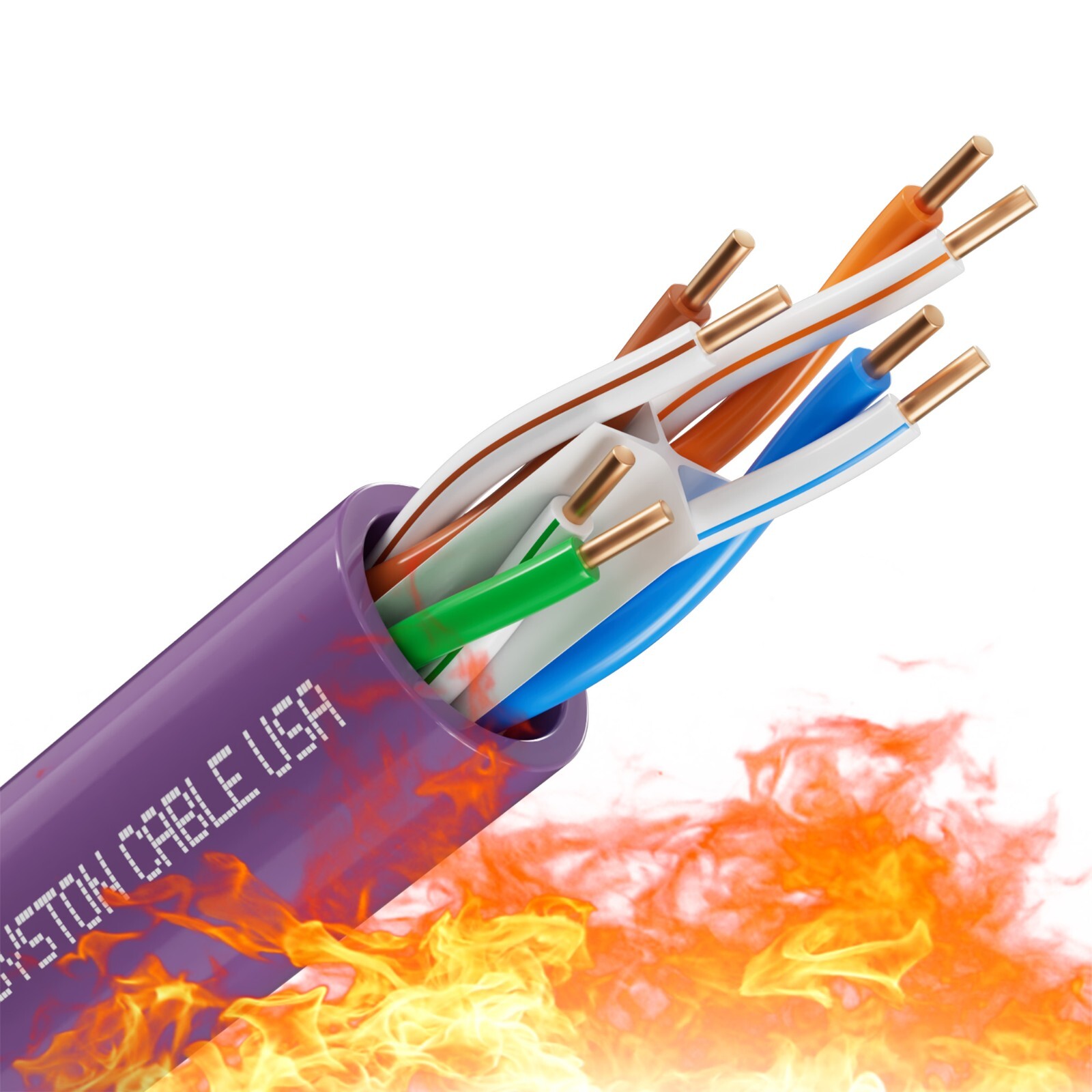 Syston Cat 6E Ethernet Network Cable 600MHz 23AWG UTP Solid Copper Wire-CMP Bulk
