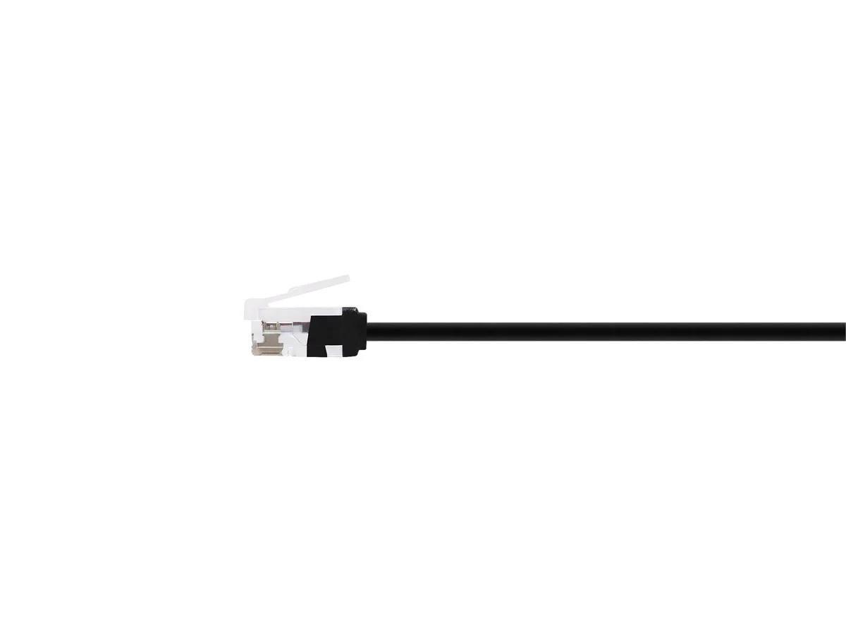 Monoprice Micro SlimRun Cat6 Ethernet Patch Cable – 50ft – Black, 550MHz, 32AWG