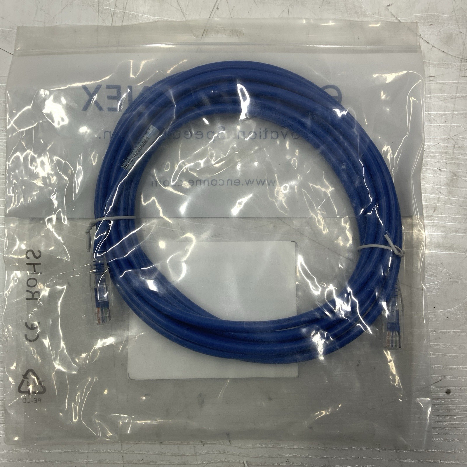 Lot of 5 – EnConnex Cat6 Patch Cable Male to Male 14ft (Blue) ECX-CAT6-BL-14FT