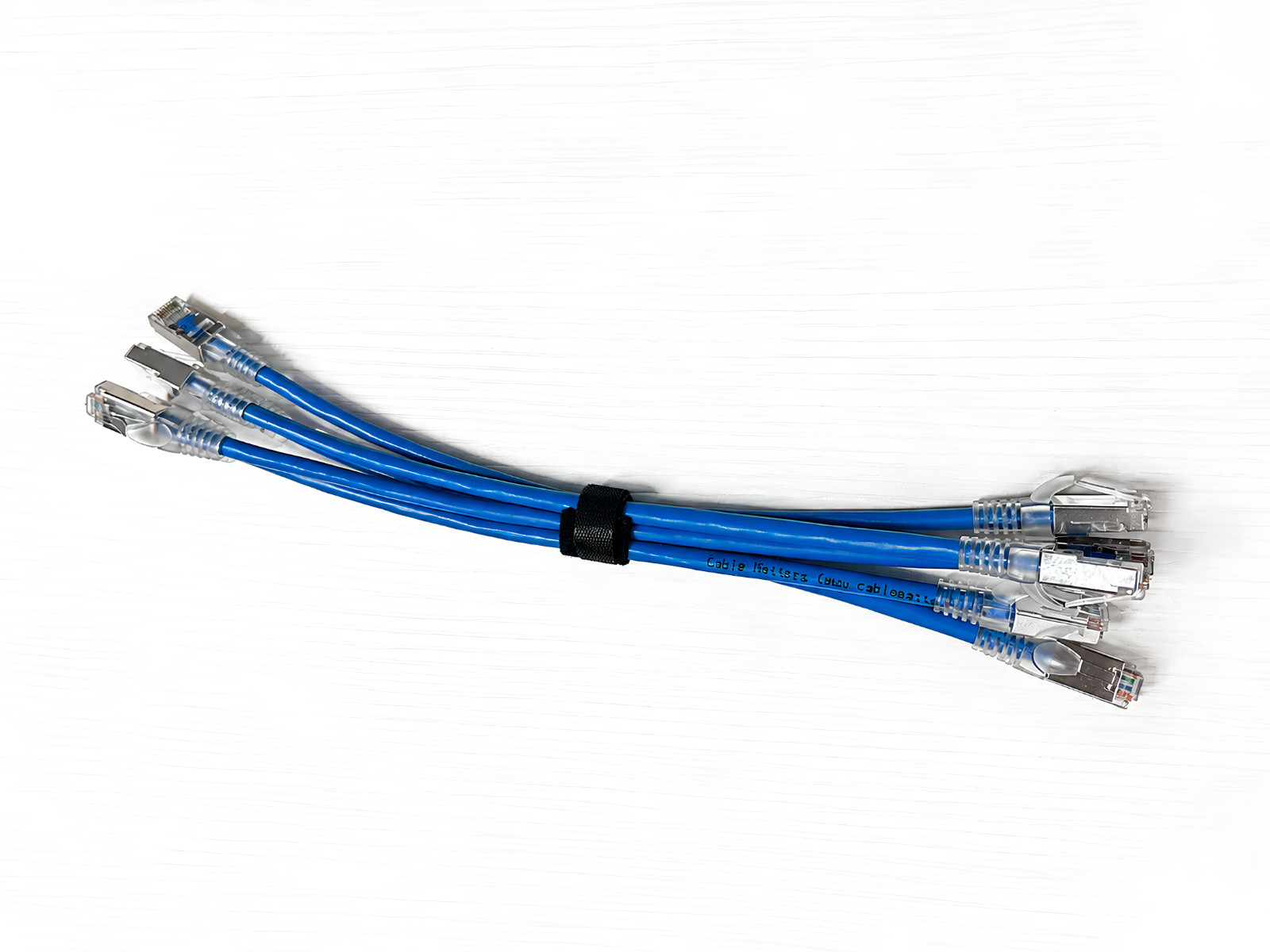 Pylonix 1FT Cat6a Ultra Slim 26AWG Shielded RJ45 Patch Cable Blue 5/10/24 Pack