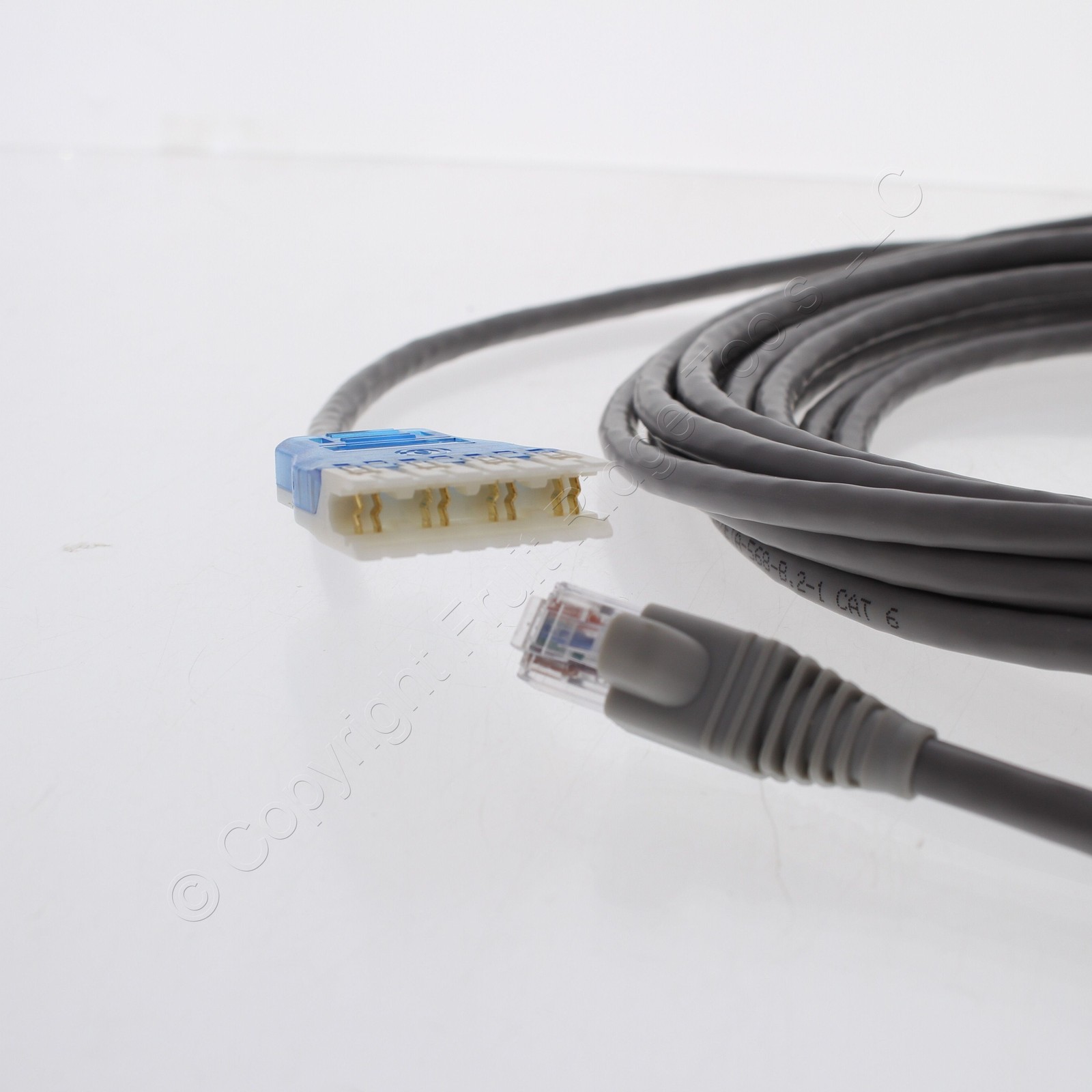 Leviton 234B-20S Gray 20ft Cat6 Ethernet Cable LAN Data Center LAN RJ Patch Cord