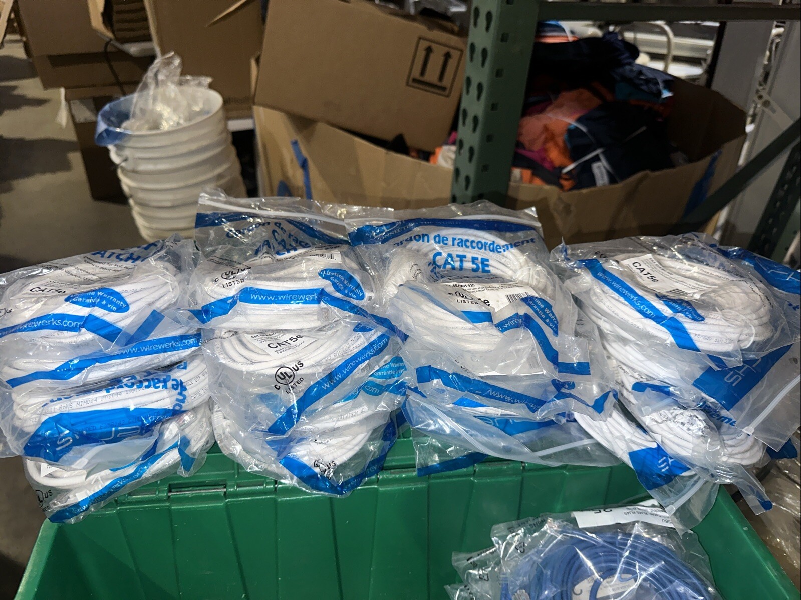 Wirewerks Cat5E Patch Cord 20’ CAT-5EAWH-020 White Lot Of 20