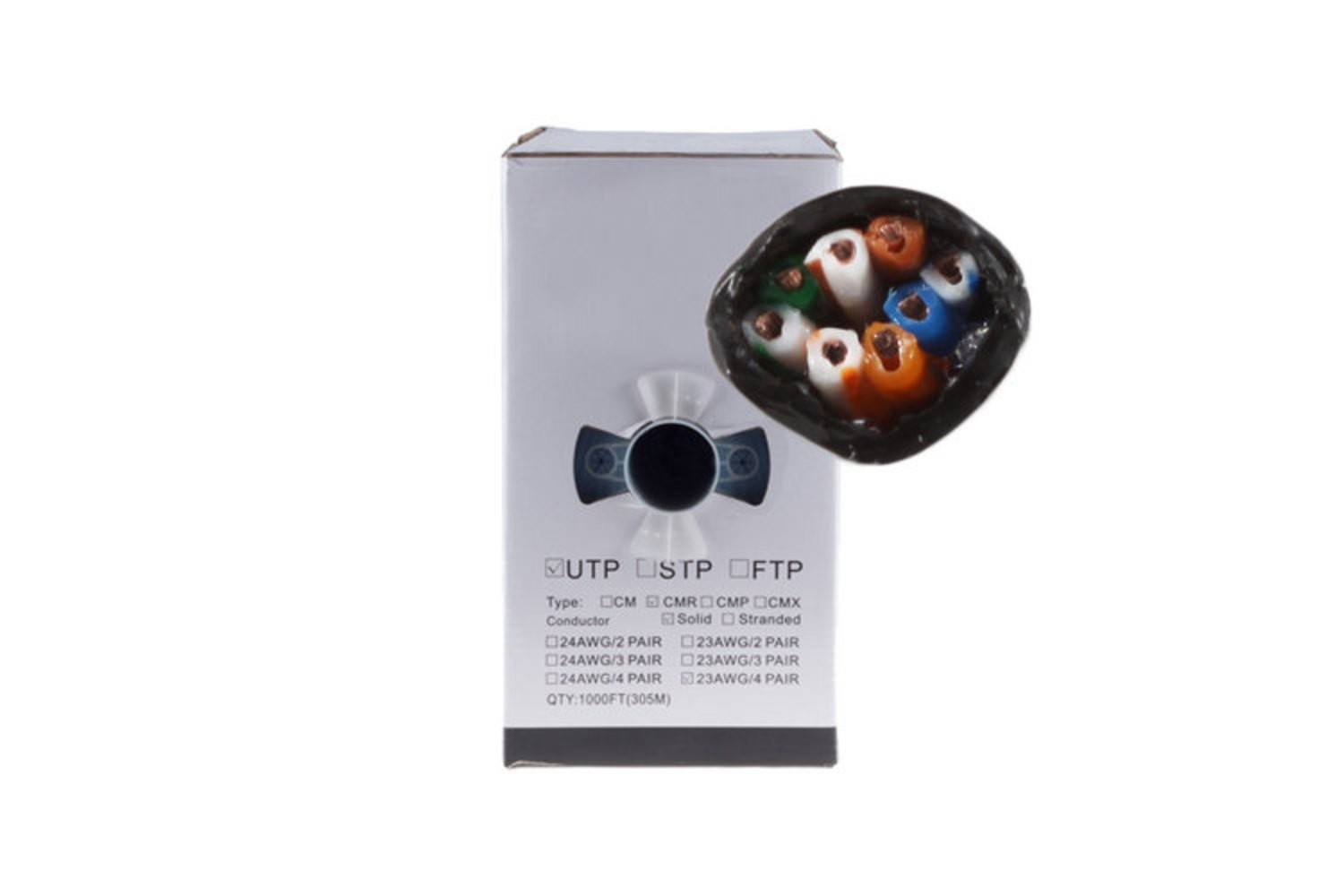 Cat5E Outdoor Direct Burial Cable, 1000′, UTP – Lifetime Warranty