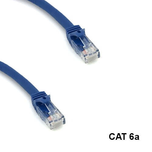 Kentek Blue 5ft Cat6A UTP Cable 10Gbps 24AWG 600MHz Pure Copper Wire EIA/TIA UL