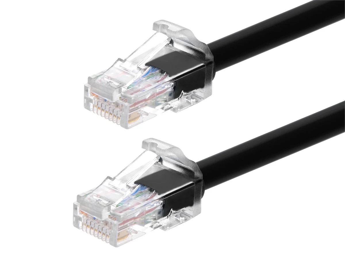 Monoprice Cat6A Component Level Patch Cable 10 Feet Black UTP 24AWG 500MHz RJ45