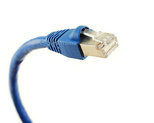 100ft Shielded CAT6A Network STP 500MHz Bare Copper Ethernet RJ45 Patch Cable