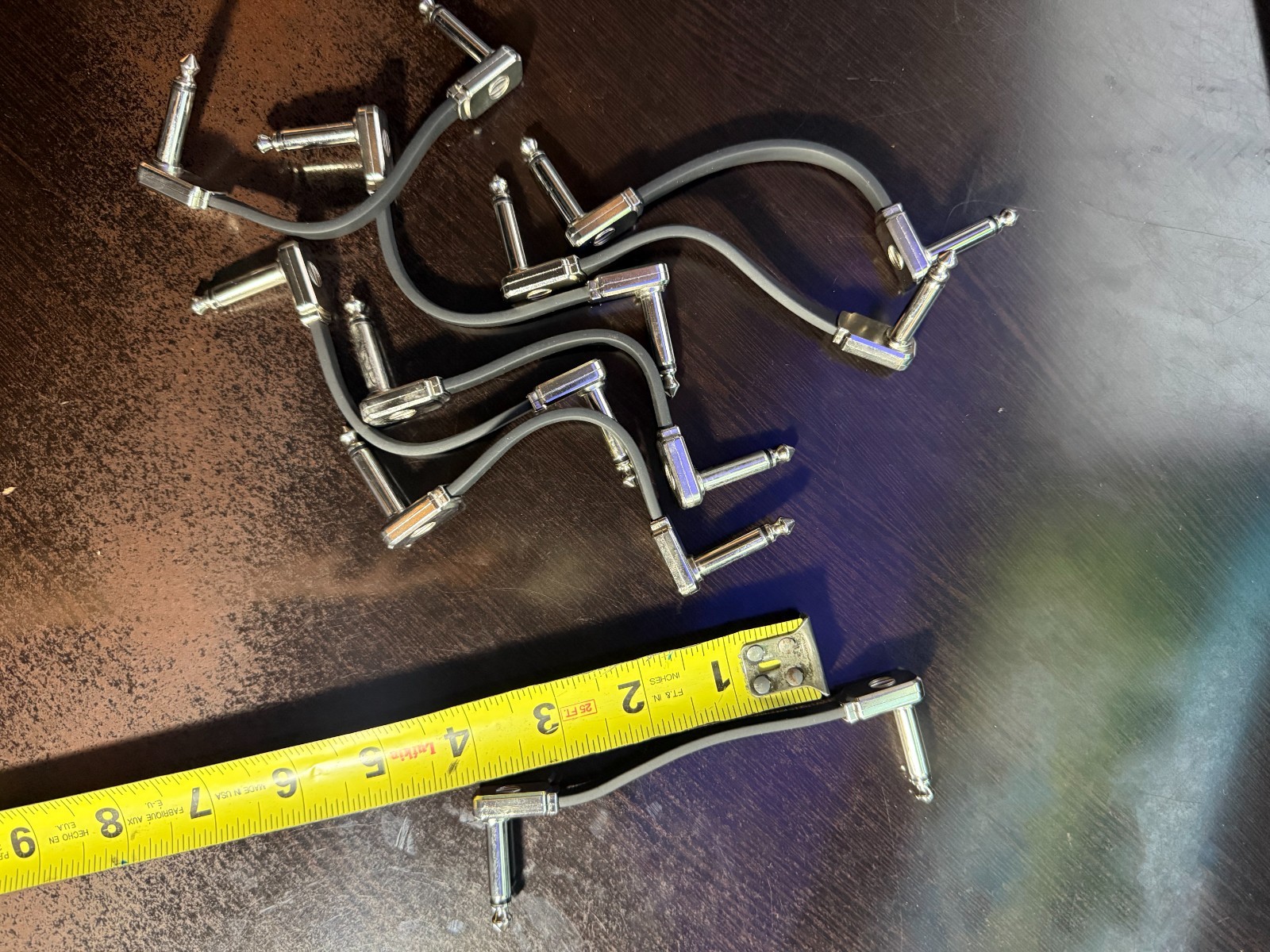 Flat Patch Cable Assortment – 21 Cables – 2″ to 36″ – Guitar, Pedalboard