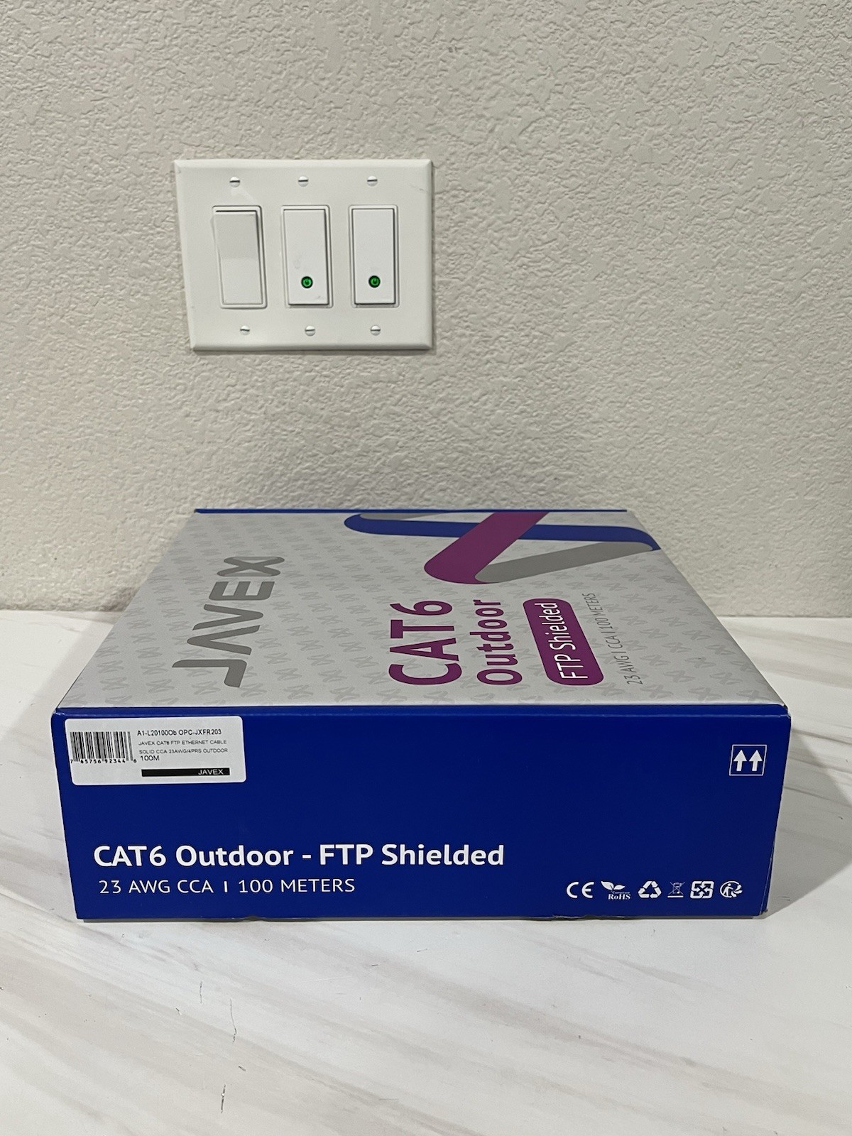 Javex CAT6 Outdoor FTP Sheilded 23 AWG CCA 100 Meters Ethernet Cable New