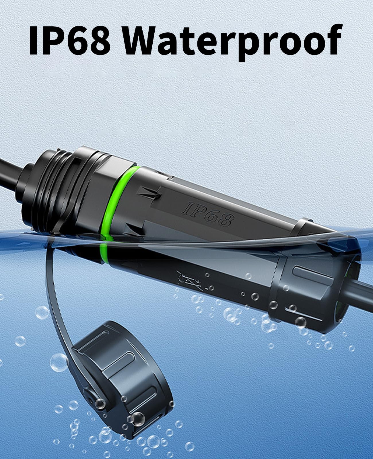 RJ45 Connector IP68 Waterproof Cat6 Ethernet LAN Male To Female M20 25cm