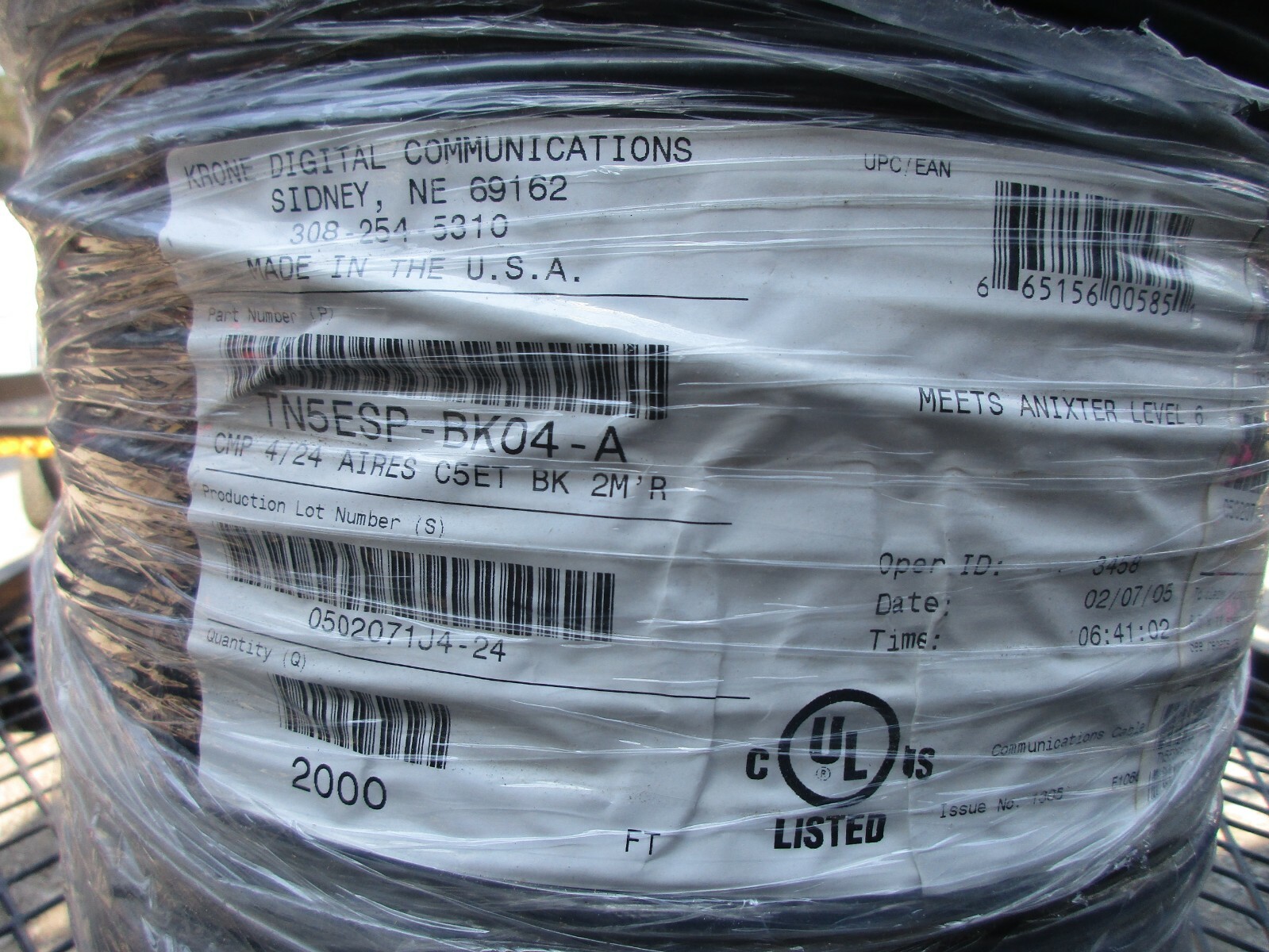 2000′ 4 pair 24AWG solid 100% copper wire