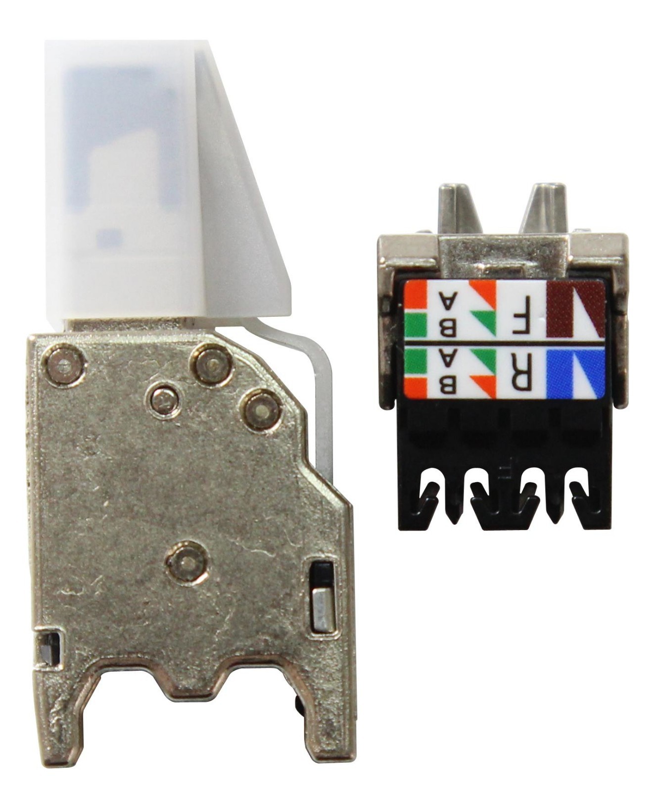 5 Pack – Panduit FPS6X88MTG RJ45 Cat 6A Shielded Field Term Plug 22-26 AWG
