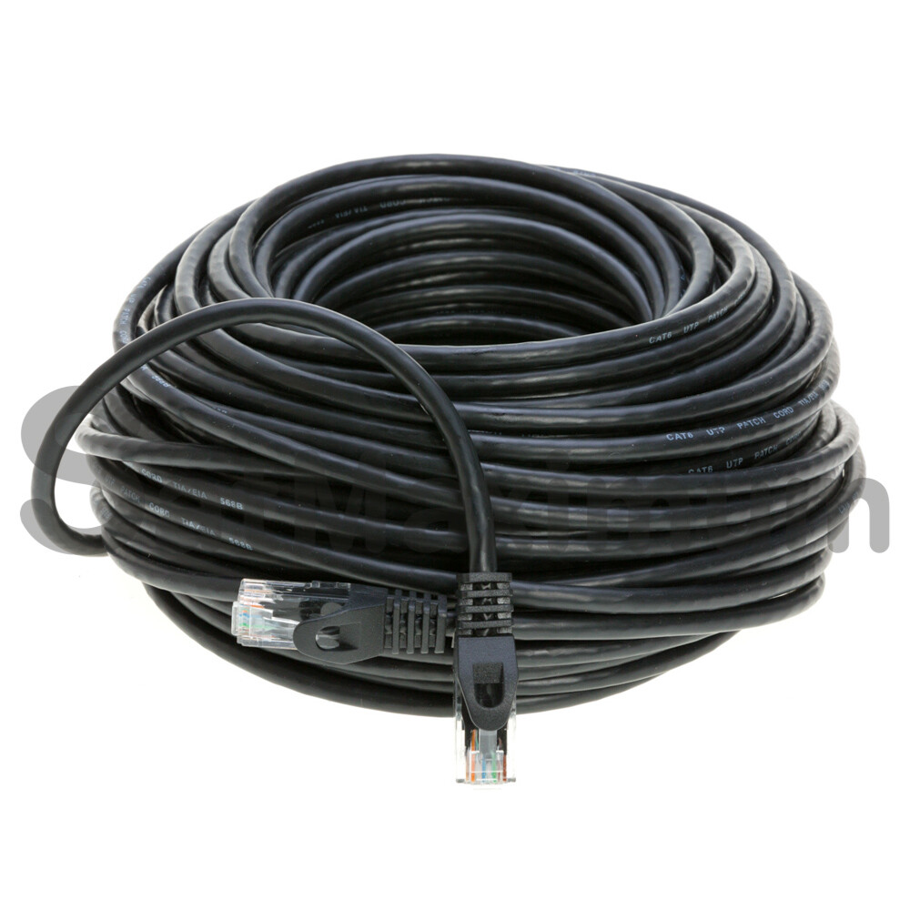 CAT6e / CAT6 Network Patch Cable RJ-45 Ethernet LAN Cable Black 1.5FT – 20FT LOT