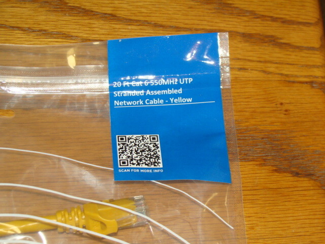 CABLE MATTERS CAT 6 NETWORK CABLE YELLOW 20 FEET 160001-YEL-20-US