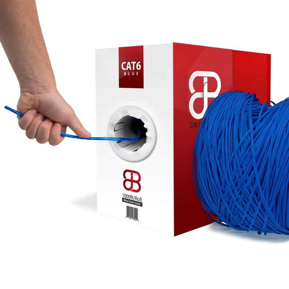 Dripstone – 500ft-1000ft CAT6 CCA ETHERNET CABLE UTP 23AWG 550MHZ BULK WIRE
