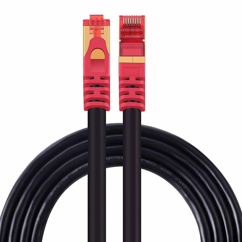 Cat7 Shielded Outdoor Network Ethernet Patch Cable 6/10/20/25/30/50/75/100ft Lot
