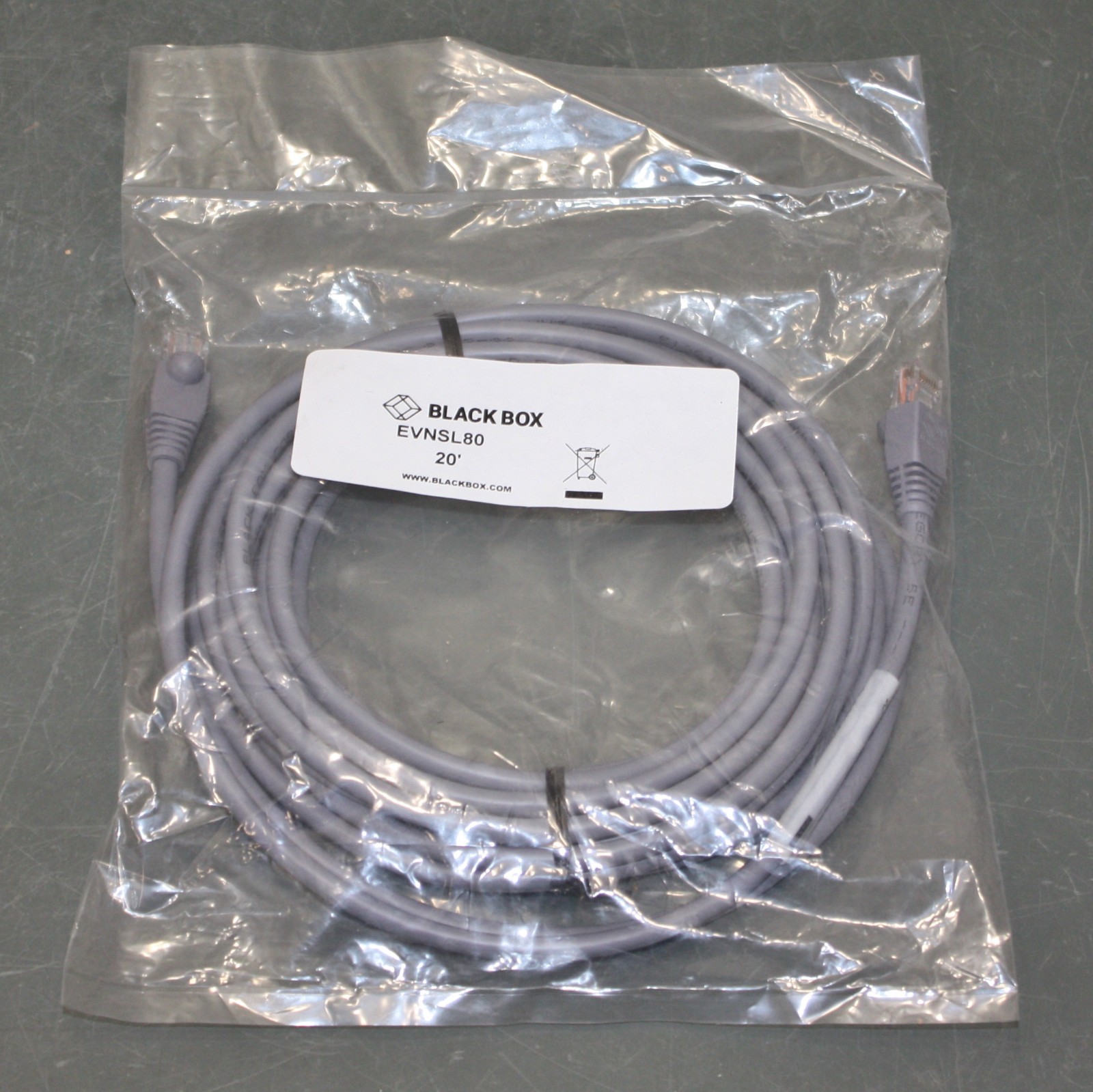 (15) Black Box CAT5e Ethernet Patch Cable EVNSL80, 20 ft, RJ-45, 24 AWG