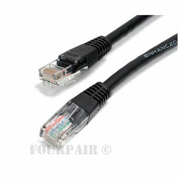 20 Pack Lot – 50ft CAT6 Ethernet Network LAN Router Patch Cable Cord Wire Black